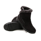 Beautiful Red Womens Ankle Boots New Fashion Waterproof Platform Winter Warm Snow Boots Outdoor Warm Mid-Calf Boot Non-Slip Water Resistant Winter Cold Weather Elegant Shoes Stevvex