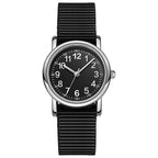 Easy To Read Quartz Watches Nylon Strap Sweat Proof Movement Analog Watch For Girls Boys Teens Minimalist Wrist Watch With Soft Band Learning Time Watch First Watch Soft Cloth Strap Stevvex