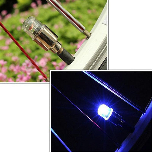 1PCS Bicycle Light Wheel Spoke Light LED Tire Valve Stem Caps Lights Waterproof Neon Light Car Cycling Bike Tyre Spoke Flash Lights Waterproof Valve Stems Caps Accessories For Men Women Stevvex