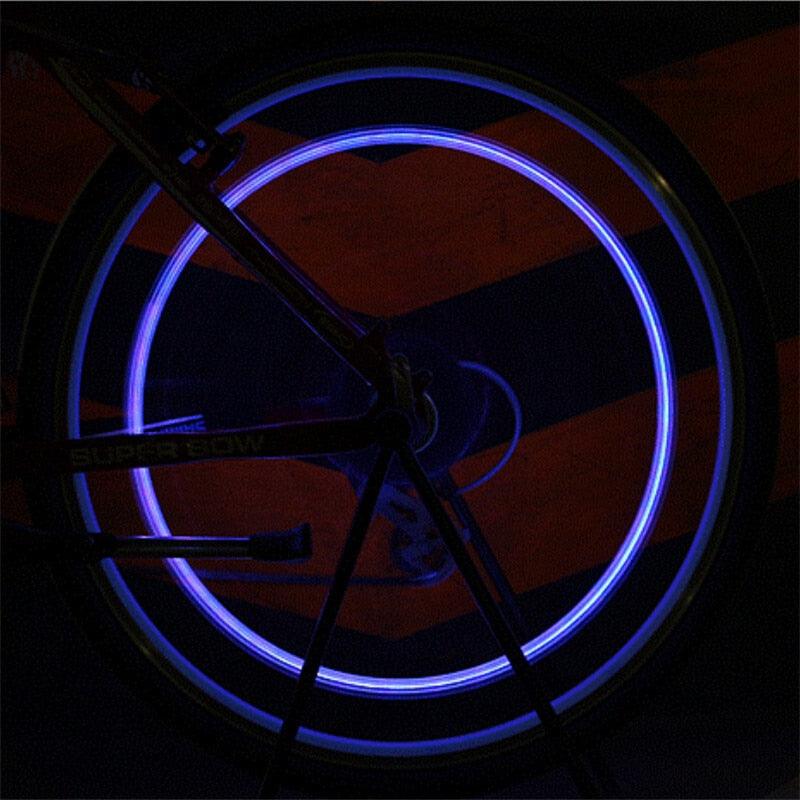 1PCS Bicycle Light Wheel Spoke Light LED Tire Valve Stem Caps Lights Waterproof Neon Light Car Cycling Bike Tyre Spoke Flash Lights Waterproof Valve Stems Caps Accessories For Men Women Stevvex
