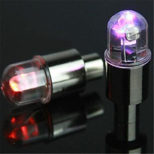 1PCS Bicycle Light Wheel Spoke Light LED Tire Valve Stem Caps Lights Waterproof Neon Light Car Cycling Bike Tyre Spoke Flash Lights Waterproof Valve Stems Caps Accessories For Men Women Stevvex