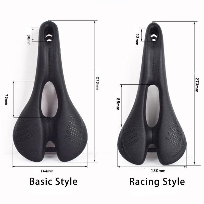 Bike Saddle Breathable Mountain Bike Seat PU Leather Bicycle Seat Cushion Sponge Filled Comfortable Cycling Saddle Replacement Soft Padded With Shock Absorbing Waterproof For Mountain Bike Road Bike Stevvex