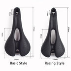 Bike Saddle Breathable Mountain Bike Seat PU Leather Bicycle Seat Cushion Sponge Filled Comfortable Cycling Saddle Replacement Soft Padded With Shock Absorbing Waterproof For Mountain Bike Road Bike Stevvex