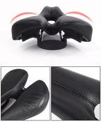 Bike Saddle Breathable Mountain Bike Seat PU Leather Bicycle Seat Cushion Sponge Filled Comfortable Cycling Saddle Replacement Soft Padded With Shock Absorbing Waterproof For Mountain Bike Road Bike Stevvex