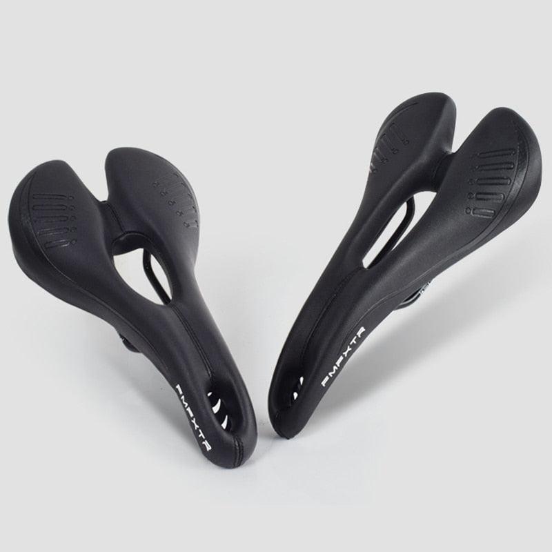 Bike Saddle Breathable Mountain Bike Seat PU Leather Bicycle Seat Cushion Sponge Filled Comfortable Cycling Saddle Replacement Soft Padded With Shock Absorbing Waterproof For Mountain Bike Road Bike Stevvex
