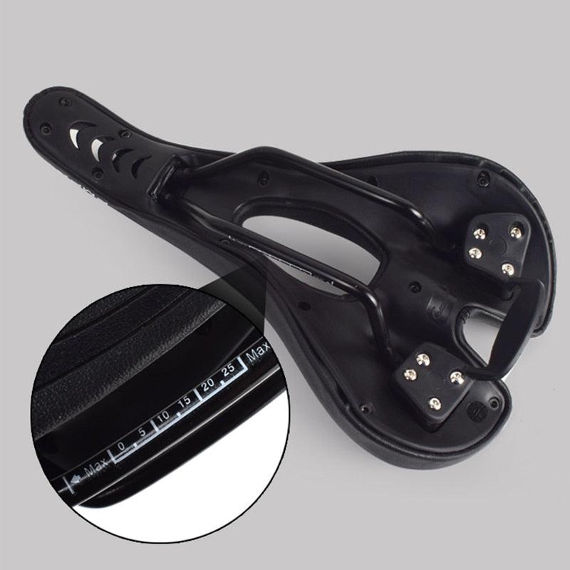 Bike Saddle Breathable Mountain Bike Seat PU Leather Bicycle Seat Cushion Sponge Filled Comfortable Cycling Saddle Replacement Soft Padded With Shock Absorbing Waterproof For Mountain Bike Road Bike Stevvex