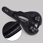 Bike Saddle Breathable Mountain Bike Seat PU Leather Bicycle Seat Cushion Sponge Filled Comfortable Cycling Saddle Replacement Soft Padded With Shock Absorbing Waterproof For Mountain Bike Road Bike Stevvex