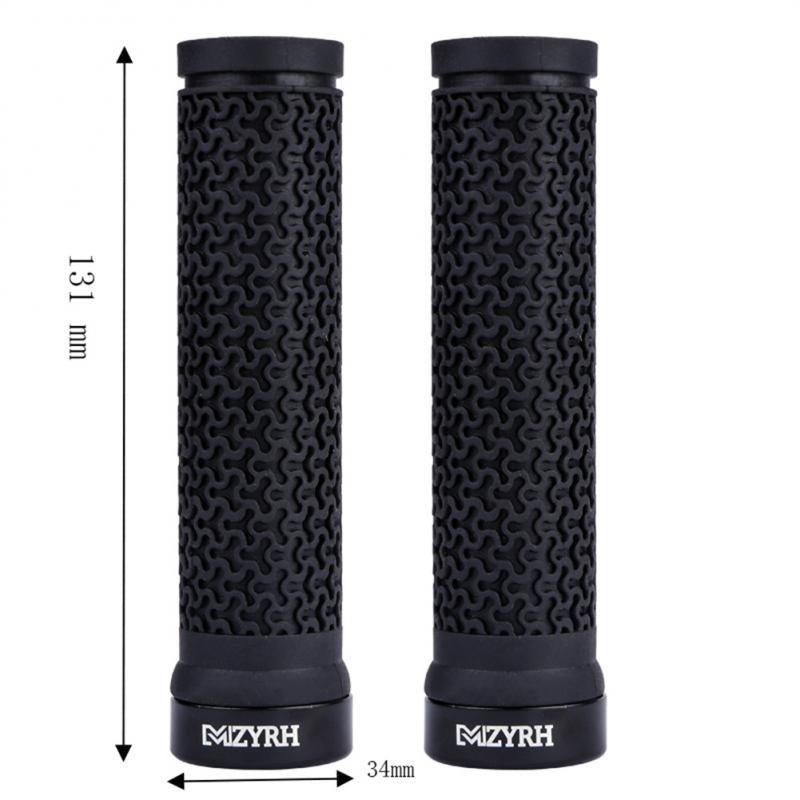 Shock Absorption Mountain Road Cycling Bike Bicycle Handlebar Cover Grips Smooth Soft Rubber Anti-slip Handle Grip Lock Bar End Premium Bike Handlebar Grips Single Lock-on Bike Grips Professional Mountain Bicycle Handlebar Locking Grips Stevvex