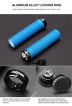 Shock Absorption Mountain Road Cycling Bike Bicycle Handlebar Cover Grips Smooth Soft Rubber Anti-slip Handle Grip Lock Bar End Premium Bike Handlebar Grips Single Lock-on Bike Grips Professional Mountain Bicycle Handlebar Locking Grips Stevvex