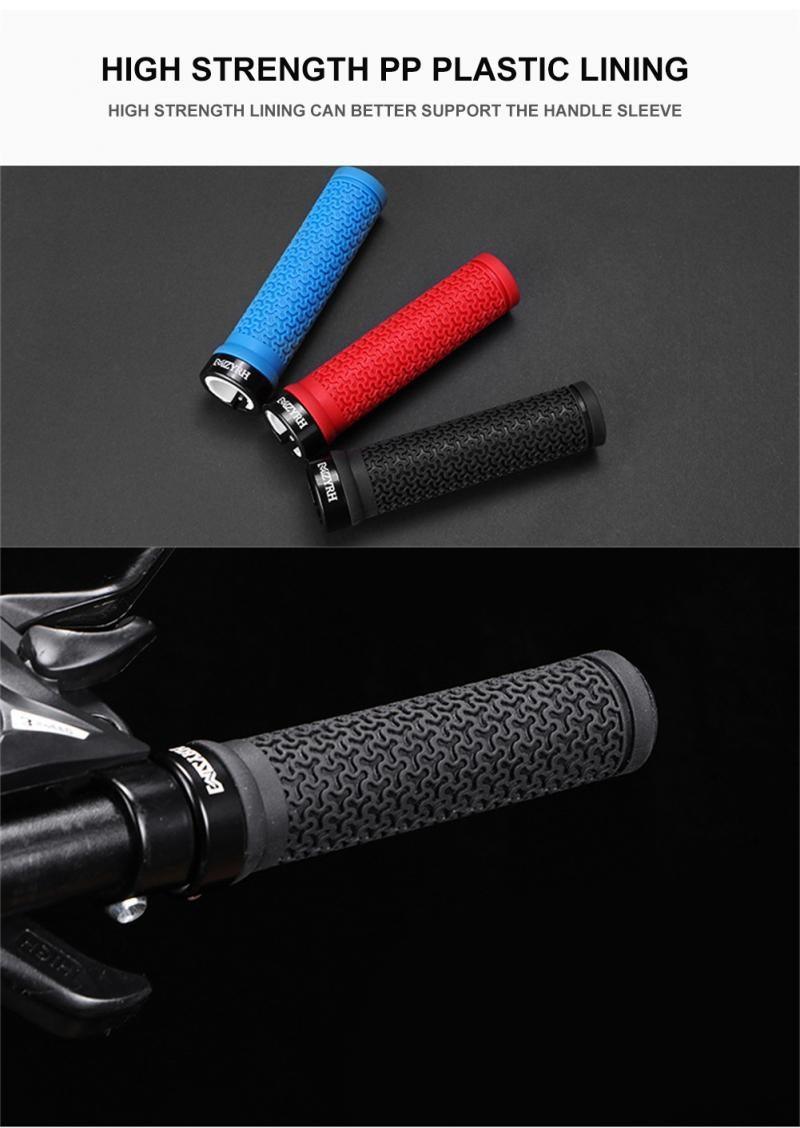 Shock Absorption Mountain Road Cycling Bike Bicycle Handlebar Cover Grips Smooth Soft Rubber Anti-slip Handle Grip Lock Bar End Premium Bike Handlebar Grips Single Lock-on Bike Grips Professional Mountain Bicycle Handlebar Locking Grips Stevvex