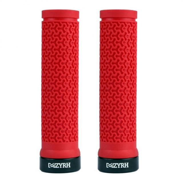 Shock Absorption Mountain Road Cycling Bike Bicycle Handlebar Cover Grips Smooth Soft Rubber Anti-slip Handle Grip Lock Bar End Premium Bike Handlebar Grips Single Lock-on Bike Grips Professional Mountain Bicycle Handlebar Locking Grips Stevvex