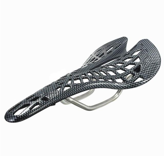 Lightweight Bicycle Front Seat Mat Bike Saddle Bicycle Seat Cushion Pad Breathable Soft Spider Web Saddle Cycling Bicycle Hollow Seat Saddle Comfy Ultra Light Mountain Bike Road Bicycle Saddle Stevvex