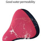 Bicycle Comfort Seat Saddle Cover 3D Soft Breathable Bike Saddle Cushion Cover Mesh Fabric Cycling Seat Saddle Cover For Comfort Saddles Cover Fit For Exercise Outdoor Bikes With Water Resistant Cover Stevvex