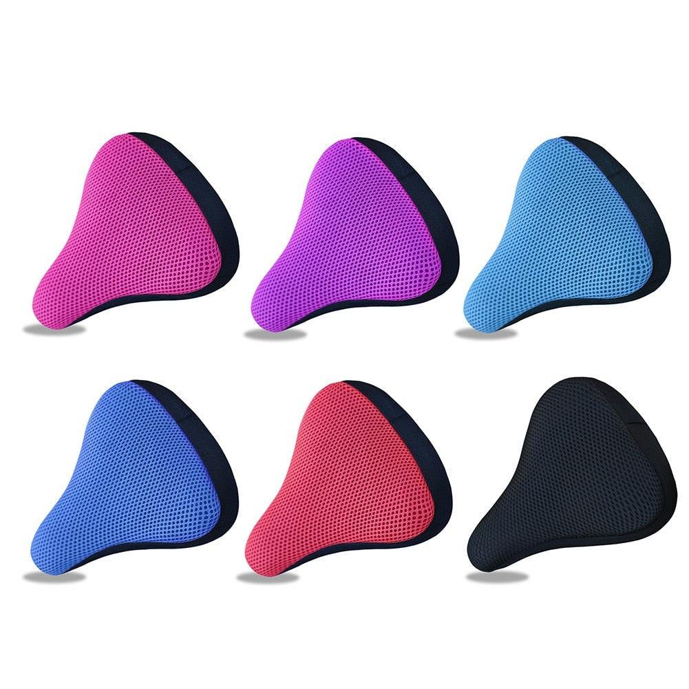 Bicycle Comfort Seat Saddle Cover 3D Soft Breathable Bike Saddle Cushion Cover Mesh Fabric Cycling Seat Saddle Cover For Comfort Saddles Cover Fit For Exercise Outdoor Bikes With Water Resistant Cover Stevvex