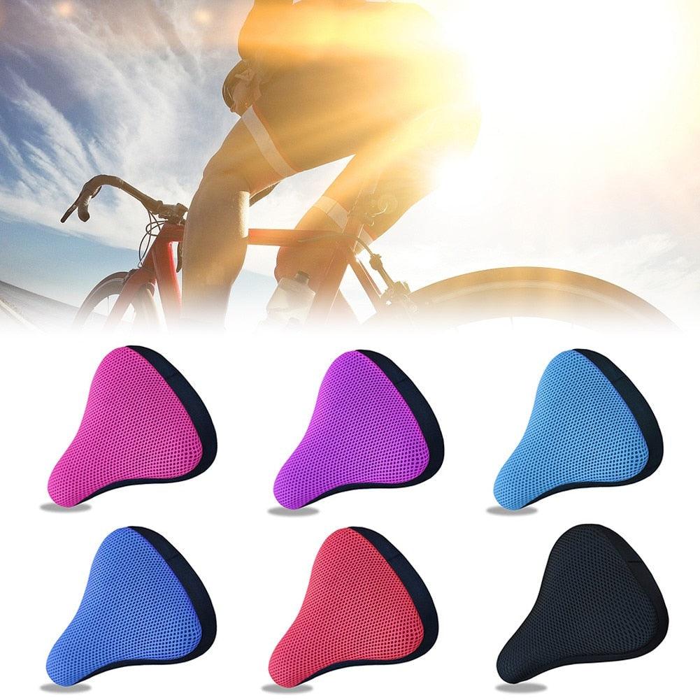 Bicycle Comfort Seat Saddle Cover 3D Soft Breathable Bike Saddle Cushion Cover Mesh Fabric Cycling Seat Saddle Cover For Comfort Saddles Cover Fit For Exercise Outdoor Bikes With Water Resistant Cover Stevvex