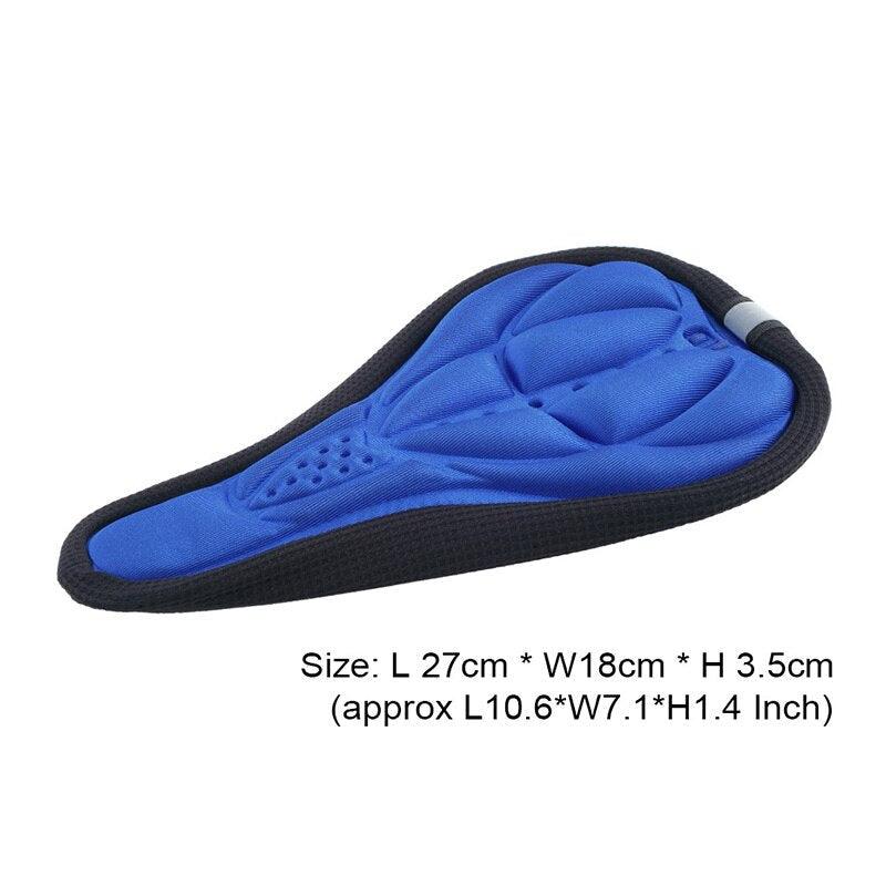 Comfortable Mountain Bike 3D Saddle Cover Thick Breathable Ultra Soft Bicycle Saddles Silicone Sponge Bike Seat Cushion Bicycle Exercise Bike Seat Pad Comfort Road Bicycle Seat Covers Spin Bike Cycling Seat Cushions Indoor Outdoor Saddle For Men Stevvex