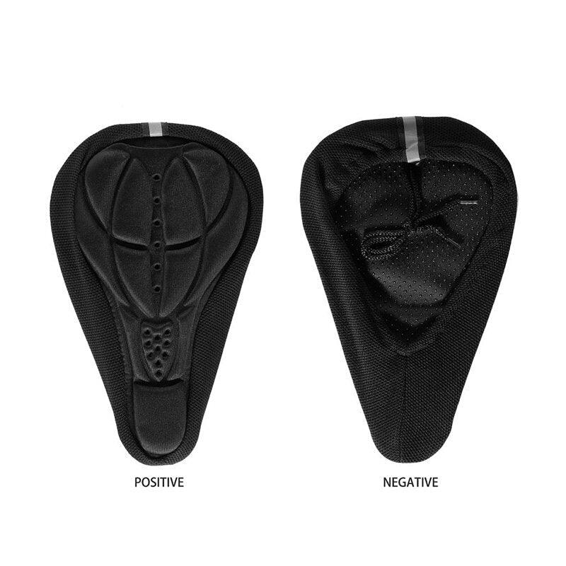 Comfortable Mountain Bike 3D Saddle Cover Thick Breathable Ultra Soft Bicycle Saddles Silicone Sponge Bike Seat Cushion Bicycle Exercise Bike Seat Pad Comfort Road Bicycle Seat Covers Spin Bike Cycling Seat Cushions Indoor Outdoor Saddle For Men Stevvex