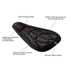 Comfortable Mountain Bike 3D Saddle Cover Thick Breathable Ultra Soft Bicycle Saddles Silicone Sponge Bike Seat Cushion Bicycle Exercise Bike Seat Pad Comfort Road Bicycle Seat Covers Spin Bike Cycling Seat Cushions Indoor Outdoor Saddle For Men Stevvex