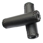 Ergonomic Bike Handle Grips PU Leather Soft Rubber Bicycle Mountain Bike Anti-Slip Handlebar Grips Retro Artificial Leather Handle Grips Cycling Anti Slip Road Mountain Comfortable Bike Handlebar Grips Stevvex