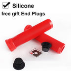 Silicone Bicycle Grips Road Bike Handlebar Grip With Rubber Handle Bar End Plug Bicycle Silicone Foam Grips Memory Foam Technology And Ergonomic Design Anti-Slip Shockproof And Weather Resistant Bicycle Handles Stevvex