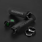Bicycle Grips Rubber Handle Anti-Skid Cycling Handlebar Cuffs Lock Aluminum Alloy Bike Lock-On Mountain Bike Grips Bicycle Handlebar Locking Grips Non-Slip Handle Grips Stevvex