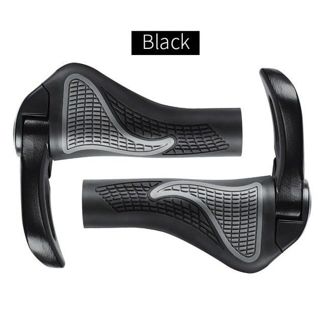 Bicycle Grips Rubber Handle Anti-Skid Cycling Handlebar Cuffs Lock Aluminum Alloy Bike Lock-On Mountain Bike Grips Bicycle Handlebar Locking Grips Non-Slip Handle Grips Stevvex