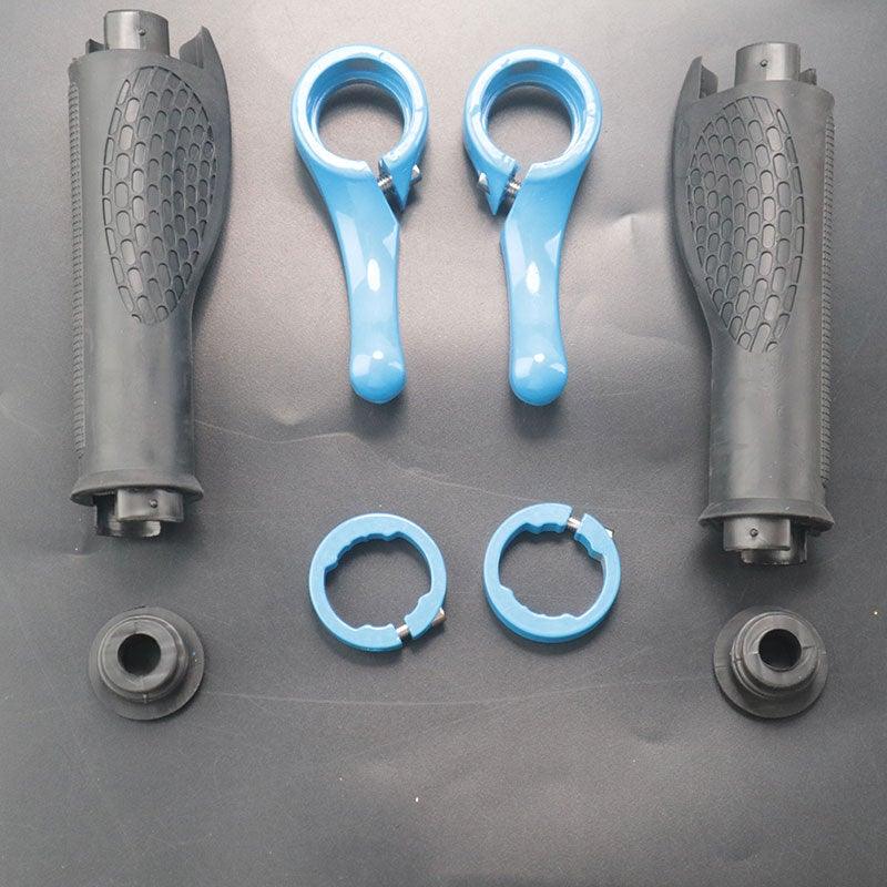 Bicycle Handlebar Rubber Grip End Cap Aluminium Alloy Lock Mountain Bike Handle Bar Grip Anti-Slip Bicycle Skid-Proof Grips Handlebar Cover Widen Holding Surface Unti-Skid Bike Grips Shockproof Handlebar Cover Ergonomic Design Stevvex