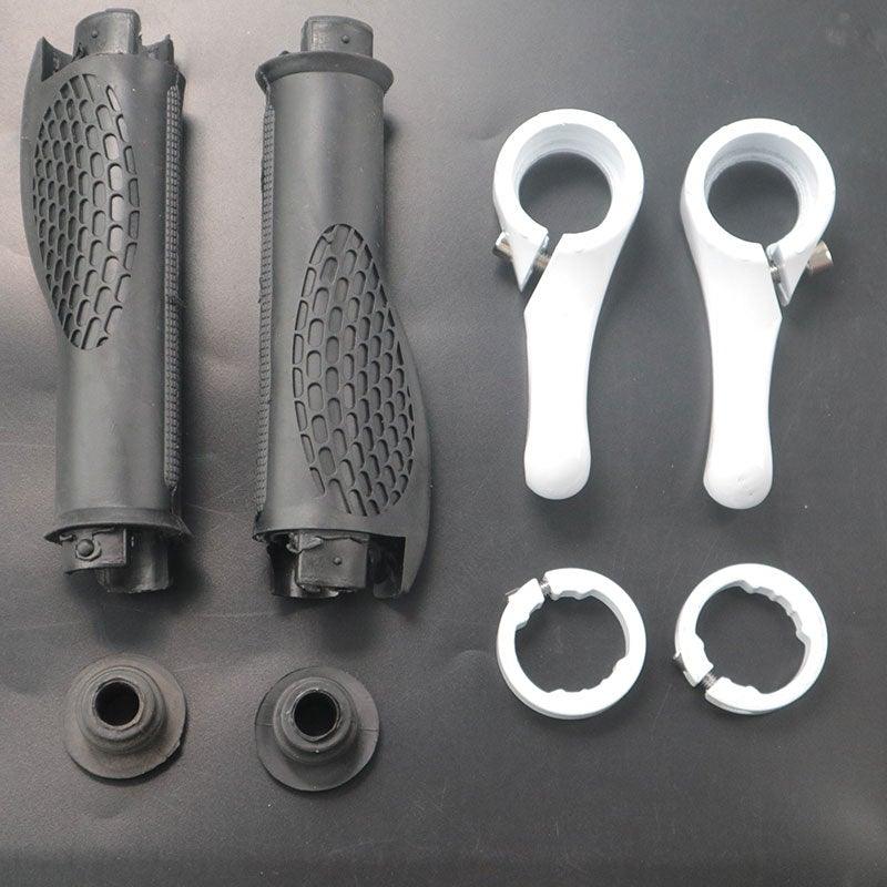 Bicycle Handlebar Rubber Grip End Cap Aluminium Alloy Lock Mountain Bike Handle Bar Grip Anti-Slip Bicycle Skid-Proof Grips Handlebar Cover Widen Holding Surface Unti-Skid Bike Grips Shockproof Handlebar Cover Ergonomic Design Stevvex