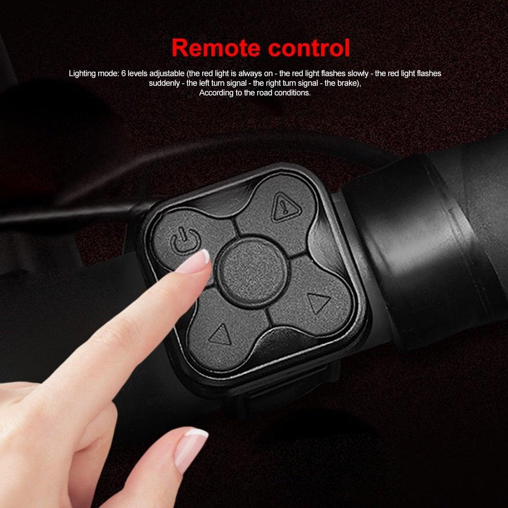 Turn Signals For Bicycle Light Bicycle Taillight Led Light With USB Charging Bicycle Lighting Safety Warning Brake Light Remote Control Bike Rear Light Back USB Rechargeable Safety Warning Cycling Light Fits On Any Road Bicycle Stevvex