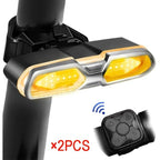 Turn Signals For Bicycle Light Bicycle Taillight Led Light With USB Charging Bicycle Lighting Safety Warning Brake Light Remote Control Bike Rear Light Back USB Rechargeable Safety Warning Cycling Light Fits On Any Road Bicycle Stevvex