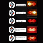 Wireless Remote Turn Signal Bicycle Light Indicator Smart LED Bike Taillight USB Rechargeable Cycling Rear Lamp USB LED Wireless Bike Rear Light Remote Control Bike Brake Light Bicycle Cycling Safety Outdoor Flashlight