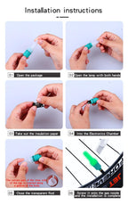 1PCS New Bike Spoke Light Mini Plastic LED Bicycle Wheel Spoke Light Flash Modes Waterproof LED Bicycle Spoke Light Changes Patterns Fashion Bicycle Rim Lights For Bike Stevvex