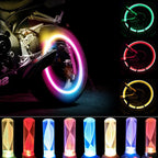 LED Neon Bike Wheel Tire Light Valve Dust Cap Spoke Light For Bicycle Cycling Warning Light Bicycle Flash Cap Light Bike Tire Wheel Valve Cap For Front And Rear Wheel Bicycle Motorcycle Tire Colorful Design Stevvex