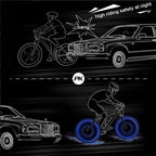Waterproof LED Bike Wheel Light  Bicycle Spoke Light Bicycle Tire Light Strips Cycling Safety Warning Lamp Bike Wheel Lights  Safety Warning Tire Strip Light For Night Riding Glow Light Fun Safety Light Bike Accessories For Kids Stevvex