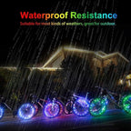 Waterproof LED Bike Wheel Light  Bicycle Spoke Light Bicycle Tire Light Strips Cycling Safety Warning Lamp Bike Wheel Lights  Safety Warning Tire Strip Light For Night Riding Glow Light Fun Safety Light Bike Accessories For Kids Stevvex