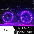 Waterproof LED Bike Wheel Light  Bicycle Spoke Light Bicycle Tire Light Strips Cycling Safety Warning Lamp Bike Wheel Lights  Safety Warning Tire Strip Light For Night Riding Glow Light Fun Safety Light Bike Accessories For Kids Stevvex