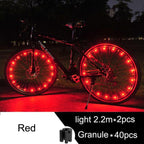 Waterproof LED Bike Wheel Light  Bicycle Spoke Light Bicycle Tire Light Strips Cycling Safety Warning Lamp Bike Wheel Lights  Safety Warning Tire Strip Light For Night Riding Glow Light Fun Safety Light Bike Accessories For Kids Stevvex