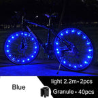Waterproof LED Bike Wheel Light  Bicycle Spoke Light Bicycle Tire Light Strips Cycling Safety Warning Lamp Bike Wheel Lights  Safety Warning Tire Strip Light For Night Riding Glow Light Fun Safety Light Bike Accessories For Kids Stevvex