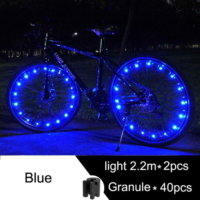 Waterproof LED Bike Wheel Light  Bicycle Spoke Light Bicycle Tire Light Strips Cycling Safety Warning Lamp Bike Wheel Lights  Safety Warning Tire Strip Light For Night Riding Glow Light Fun Safety Light Bike Accessories For Kids Stevvex
