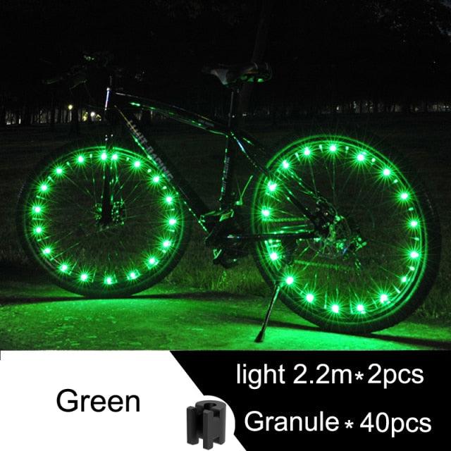 Waterproof LED Bike Wheel Light  Bicycle Spoke Light Bicycle Tire Light Strips Cycling Safety Warning Lamp Bike Wheel Lights  Safety Warning Tire Strip Light For Night Riding Glow Light Fun Safety Light Bike Accessories For Kids Stevvex