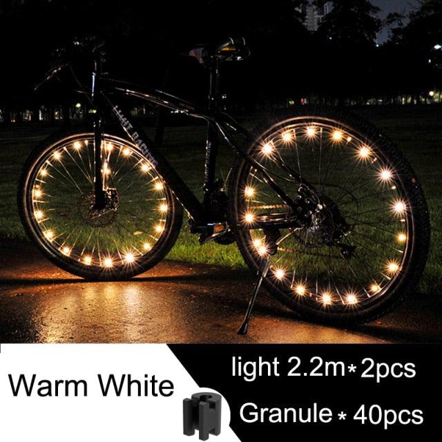 Waterproof LED Bike Wheel Light  Bicycle Spoke Light Bicycle Tire Light Strips Cycling Safety Warning Lamp Bike Wheel Lights  Safety Warning Tire Strip Light For Night Riding Glow Light Fun Safety Light Bike Accessories For Kids Stevvex