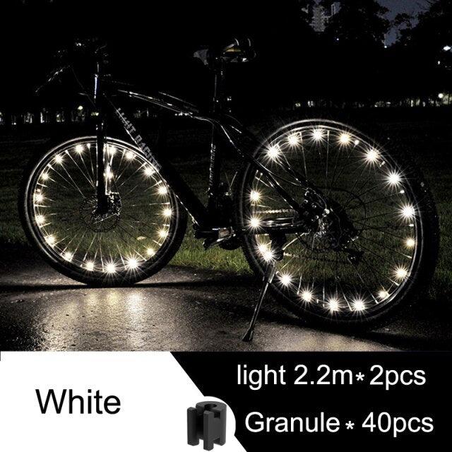Waterproof LED Bike Wheel Light  Bicycle Spoke Light Bicycle Tire Light Strips Cycling Safety Warning Lamp Bike Wheel Lights  Safety Warning Tire Strip Light For Night Riding Glow Light Fun Safety Light Bike Accessories For Kids Stevvex