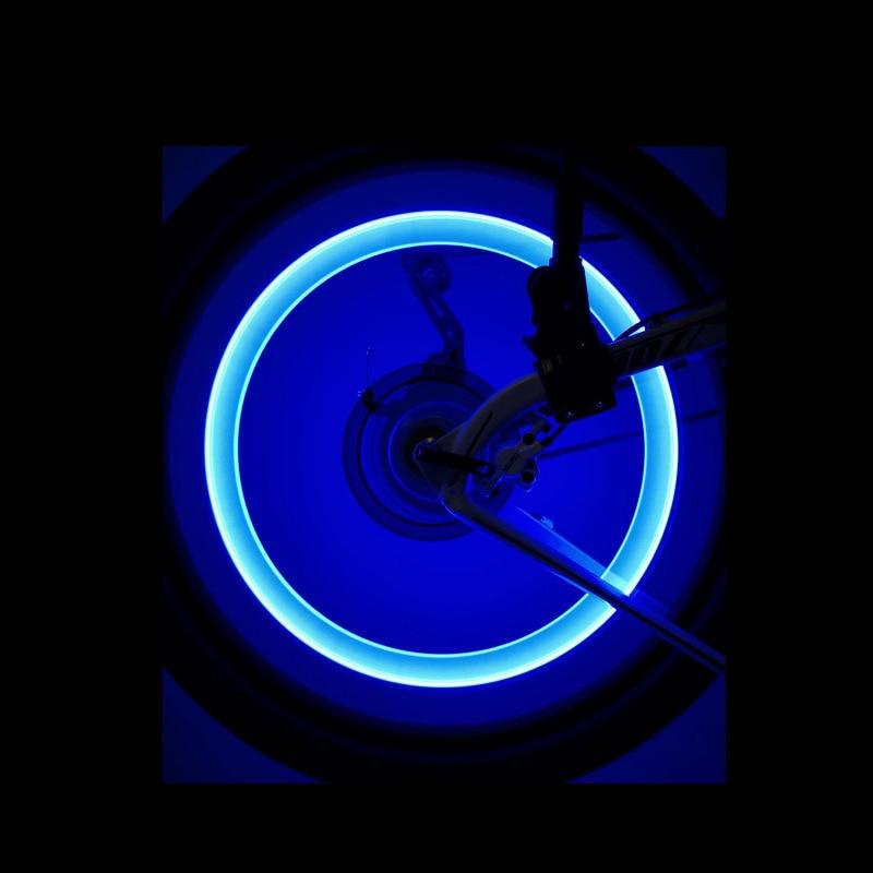 2PCS Ultralight Bike Valve Cap Light Road Bike LED Light Tire Valve Caps Wheel Spokes Light Bike Flash Tyre Wheel Cap Lights Bike Valve Neon Lights Colorful Night LED Tire Lights Stevvex