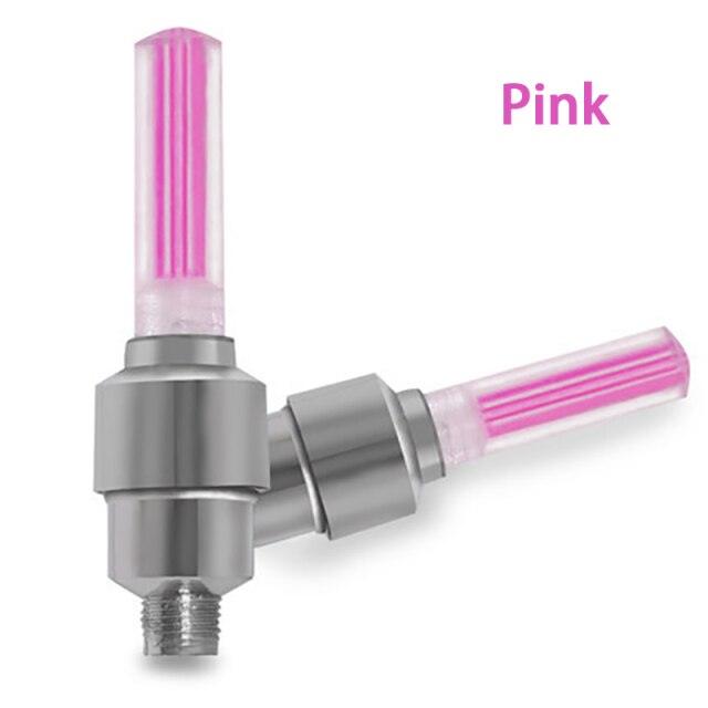 2PCS Ultralight Bike Valve Cap Light Road Bike LED Light Tire Valve Caps Wheel Spokes Light Bike Flash Tyre Wheel Cap Lights Bike Valve Neon Lights Colorful Night LED Tire Lights Stevvex