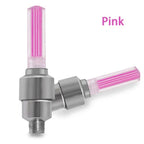 2PCS Ultralight Bike Valve Cap Light Road Bike LED Light Tire Valve Caps Wheel Spokes Light Bike Flash Tyre Wheel Cap Lights Bike Valve Neon Lights Colorful Night LED Tire Lights Stevvex