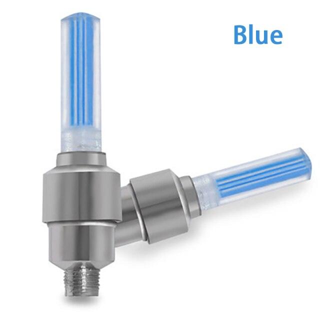 2PCS Ultralight Bike Valve Cap Light Road Bike LED Light Tire Valve Caps Wheel Spokes Light Bike Flash Tyre Wheel Cap Lights Bike Valve Neon Lights Colorful Night LED Tire Lights Stevvex