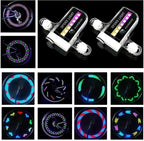 1PC Bike Spoke Light Mini LED Bicycle Wheel Decorative Tire Valve Caps Lamp Cycling Warning Lights LED Bicycle Wheel Lights Neon Flashing Lamp Glow In The Dark Cool Safe Accessories Stevvex