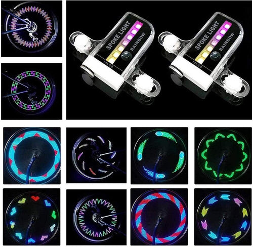1PC Bike Spoke Light Mini LED Bicycle Wheel Decorative Tire Valve Caps Lamp Cycling Warning Lights LED Bicycle Wheel Lights Neon Flashing Lamp Glow In The Dark Cool Safe Accessories Stevvex