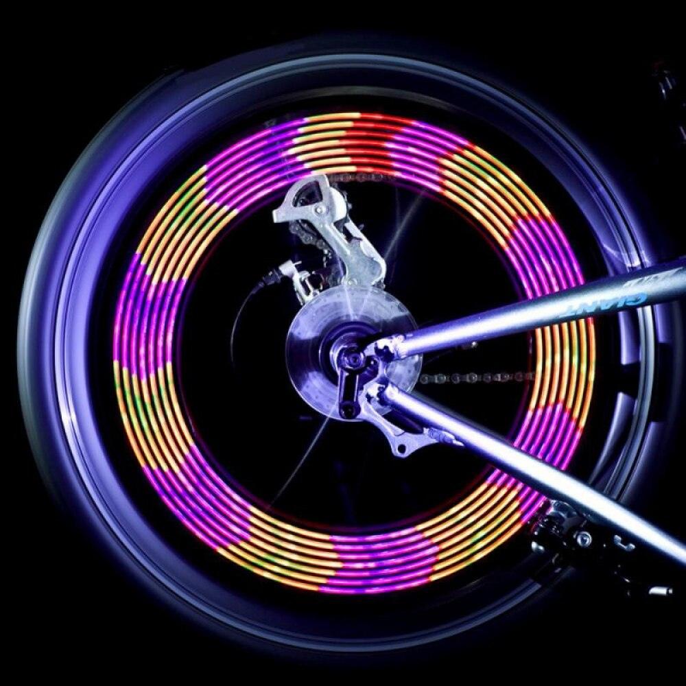 1PC Bike Spoke Light Mini LED Bicycle Wheel Decorative Tire Valve Caps Lamp Cycling Warning Lights LED Bicycle Wheel Lights Neon Flashing Lamp Glow In The Dark Cool Safe Accessories Stevvex