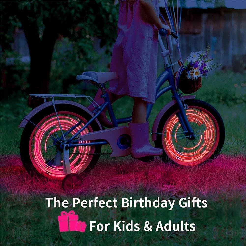 20 LED Bike Cycling Rim Lights Wheel Spoke Light String Strip Lamps Waterproof Bicycle Light Decoration Accessories Waterproof LED Bike Spoke Lights For Adult Bike Beautiful Night Bike Decoration Stevvex